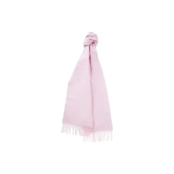 BARBOUR Logo Embroidered Fringed Scarf