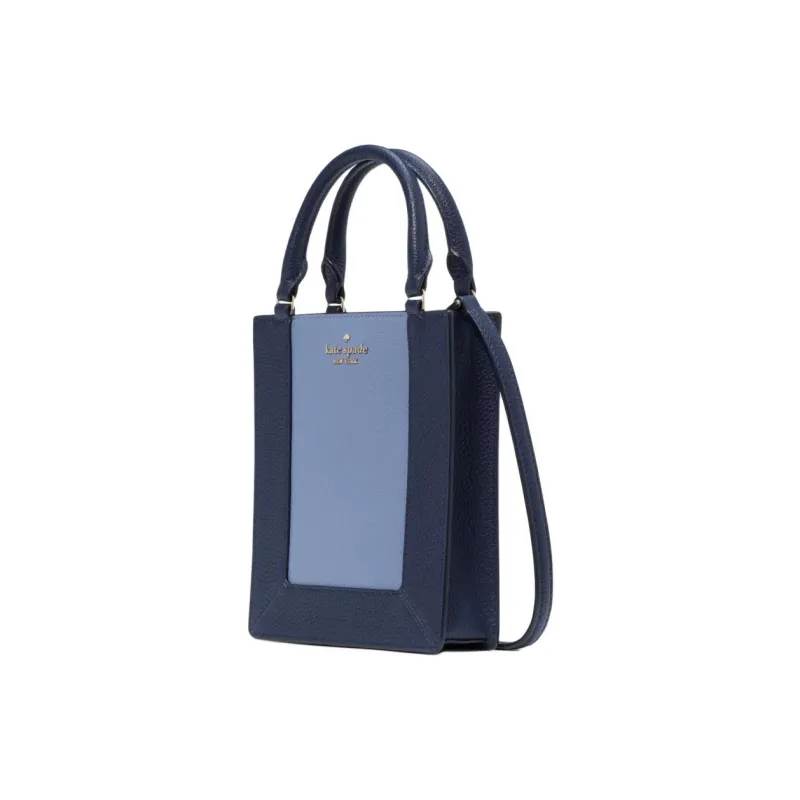 Kate Spade Litchi Grain Leather Tote Bag Shopping Bag Shoulder Bag Crossbody Bag Handbag Mini Women's Marine Blue-1
