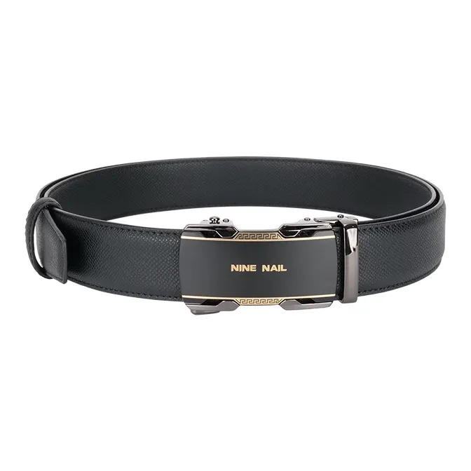 NINE NAIL Cow Leather Leather Belts Men's Width  3.5cm-2