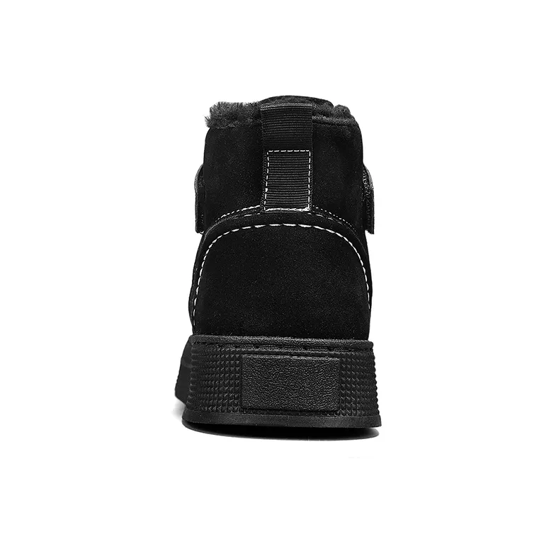 Warrior Coverage Thermal Slip Resistant Abrasion Resistant Height Increasing High Top Skateboard Shoes Men's Black-4
