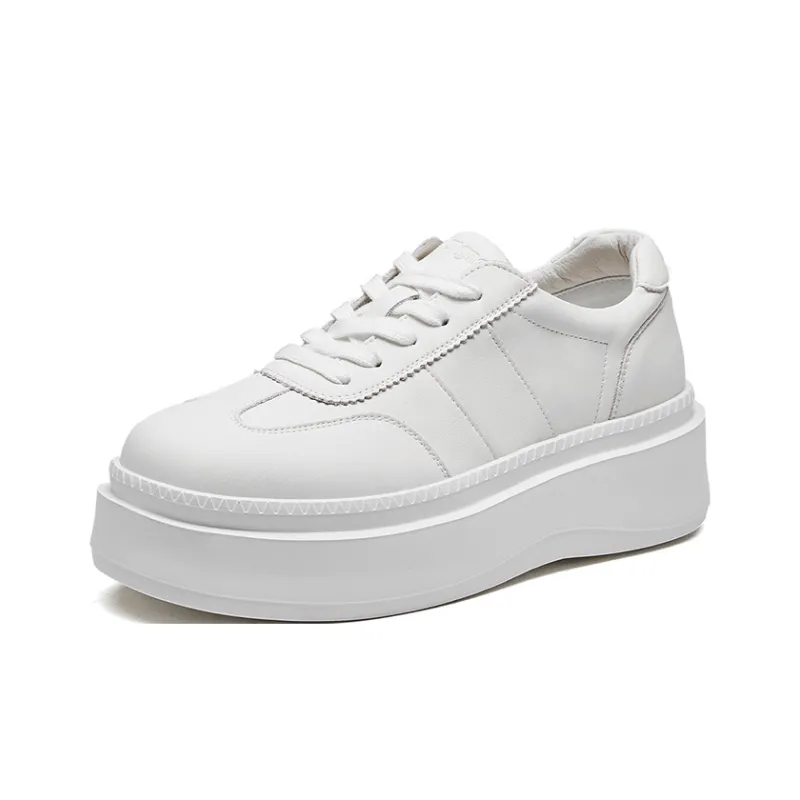 KANGNAI Low Top Casual Shoes Women's White-2