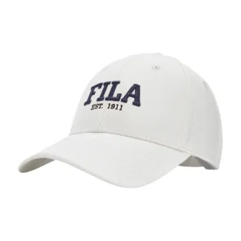 FILA Polyester Baseball Caps Unisex Pear Blossom White