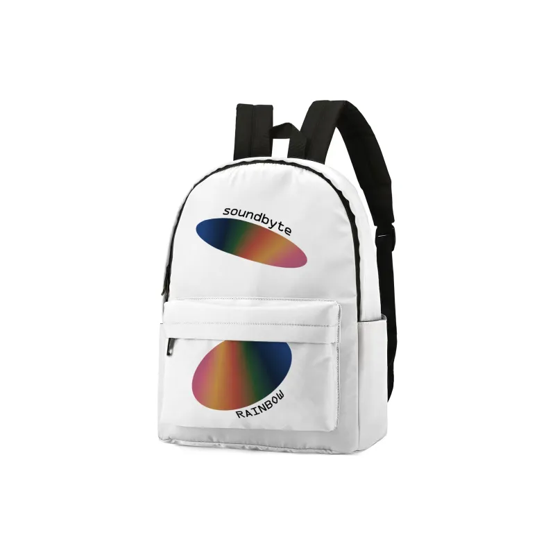 ONRF SOUNDBYTE Polyester Backpack Laptop Bag Unisex White-16