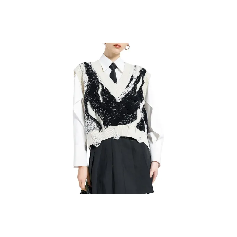BESIONIA FW23 Sweater Women's Black White-4