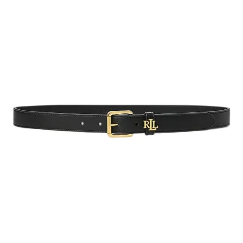 Polo Ralph Lauren Cow Leather Leather Belts Women's Black -