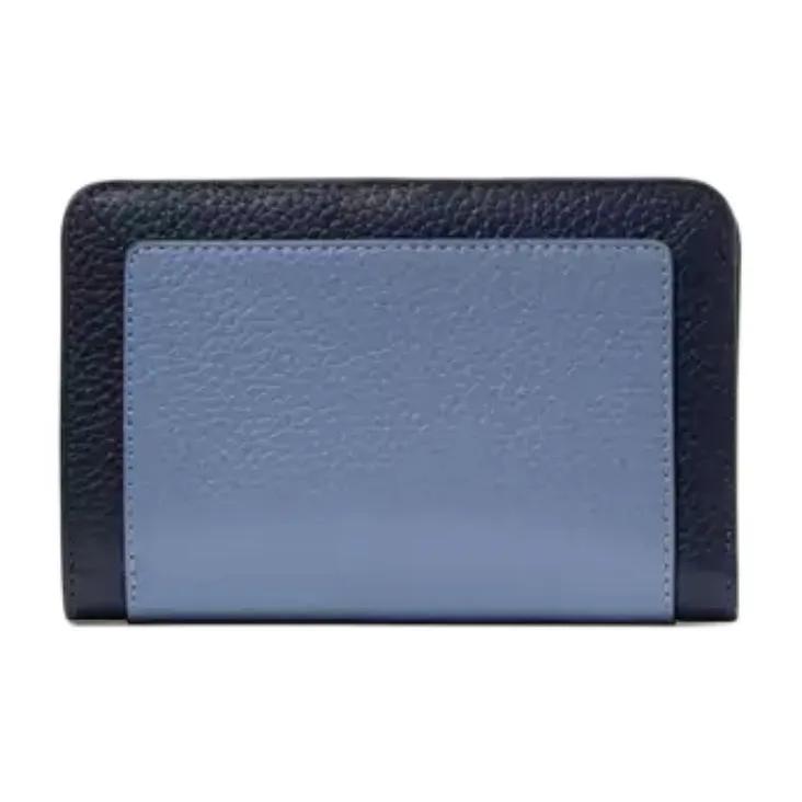 Kate Spade Litchi Grain Leather Wallet Medium Size Women's Marine Blue-2