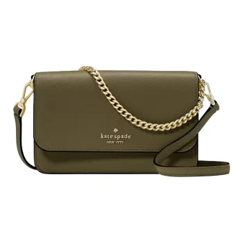 Kate Spade Saffiano Leather Shoulder Bag, Crossbody Bag Mini Women's Seaweed Green