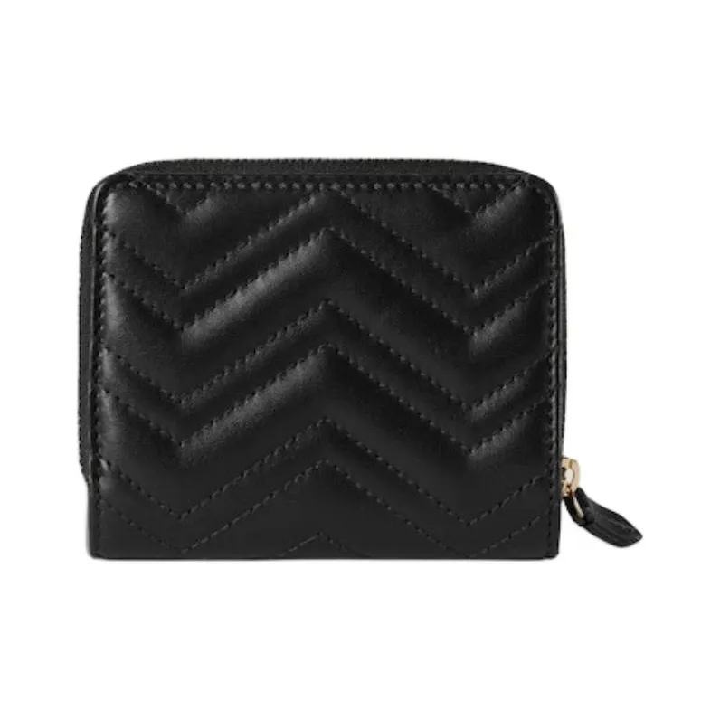 GUCCI GG Marmont Leather Wallet Mini Women's Black-2
