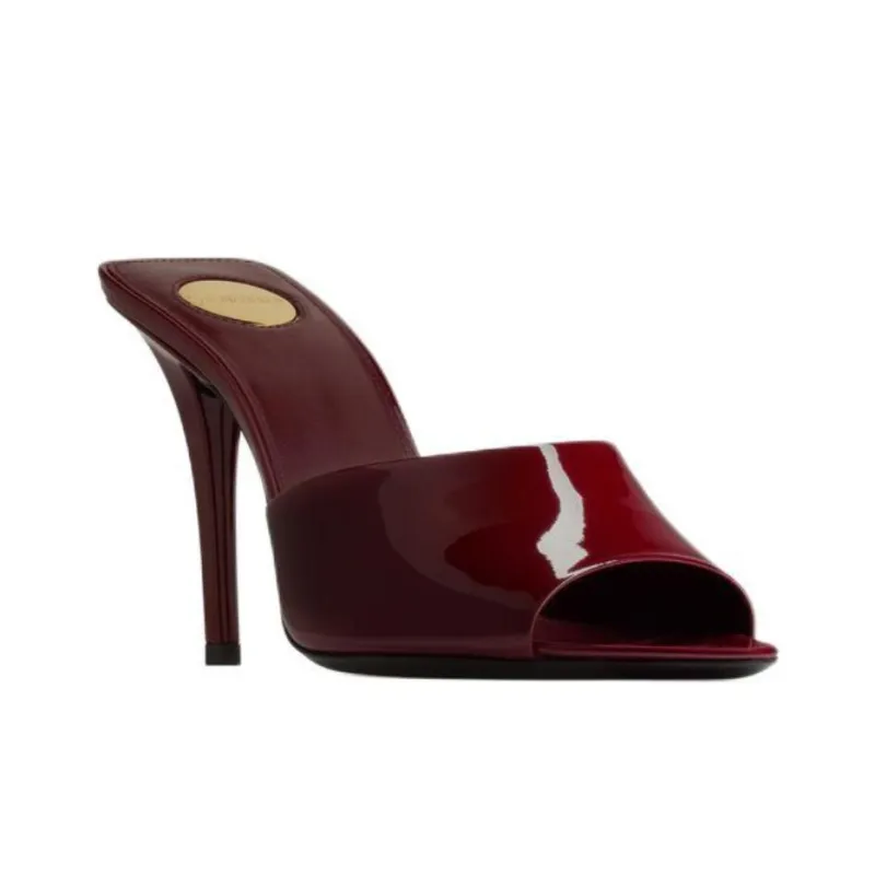 SAINT LAURENT Slip Resistant Slide Slippers Women's Red-2