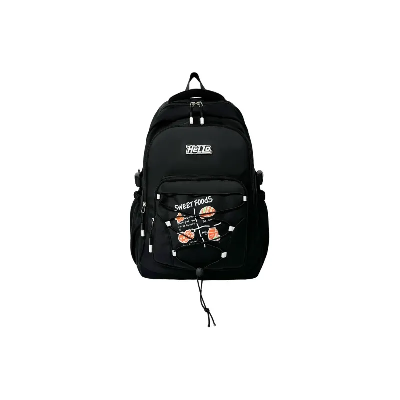 DCLOUD Composite Cloth Backpack Unisex Red/Coffee/Gray/Black/Blue-13
