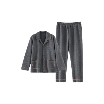 UAVAE Pajama Set Men's Dark Gray