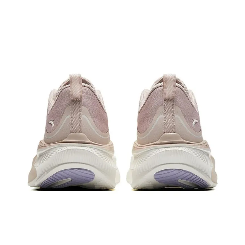 Anta Anti Slip Wear Resistant Low Top Casual Running Shoes Women's White Pink-3