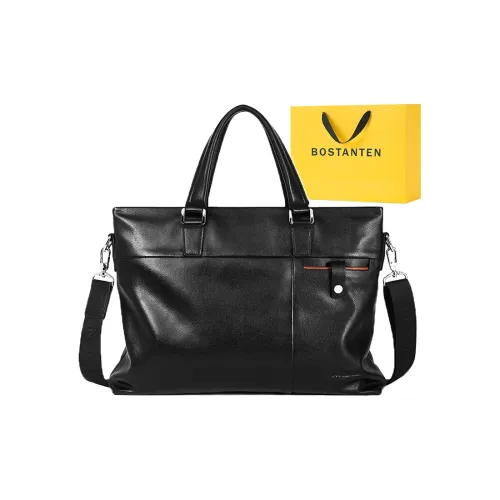 BOSTANTEN Cow Leather Briefcase Regular Men's Black