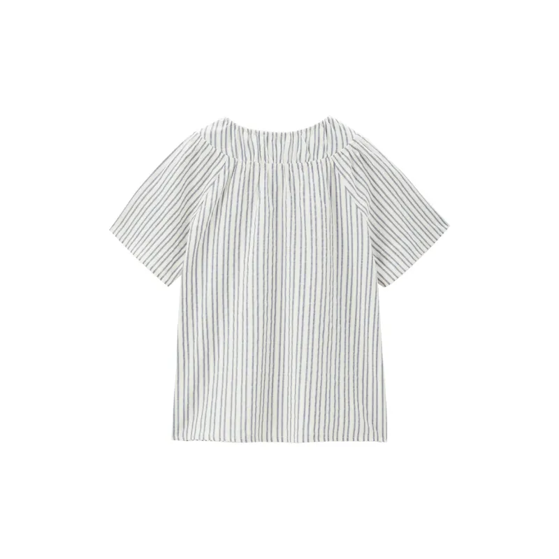 UNIQLO Shirt Women's Yarn Dyed Woven Jacquard Stripes-1