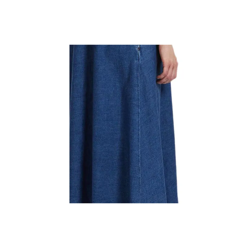 WEEKEND MaxMara Denim Shirt Dress Long Sleeved Dress Women's Blue-5