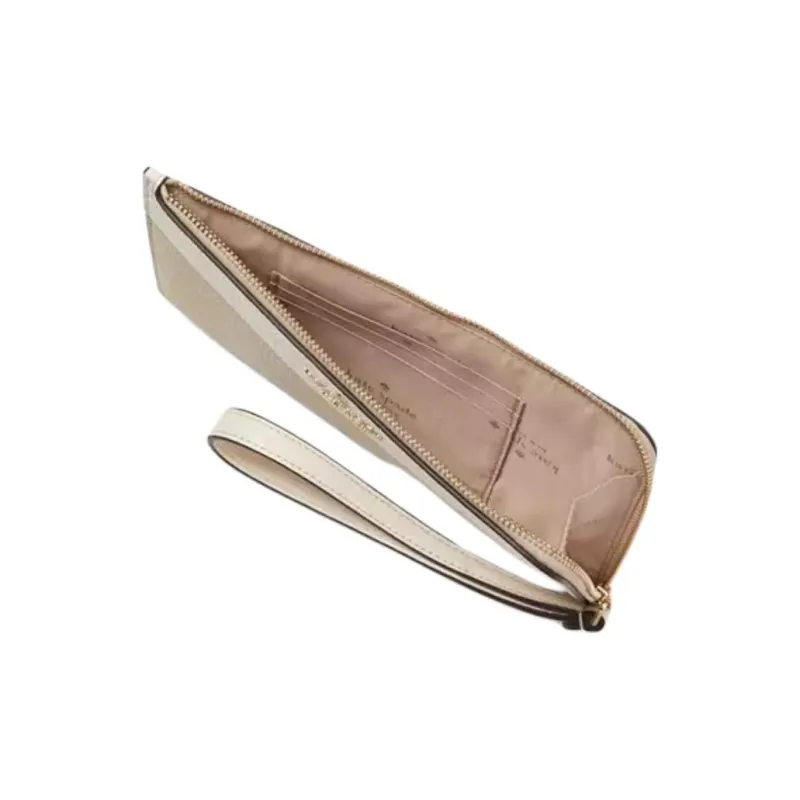 Kate Spade Lucy Litchi Grain Leather Clutch Women's Light Sand Multicolor-1
