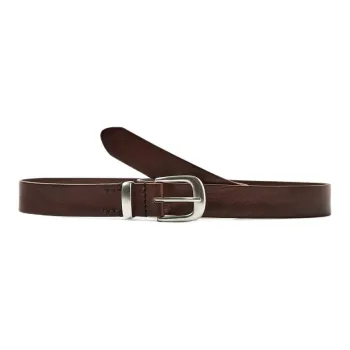 ZARA Cow Leather Leather Belts Men's Brown/Black -