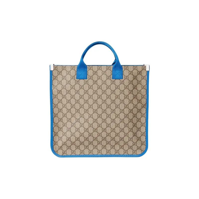 GUCCI GG Supreme Canvas Tote Bag Shopping Bag Handbag Kids' Beige & Ebony-3