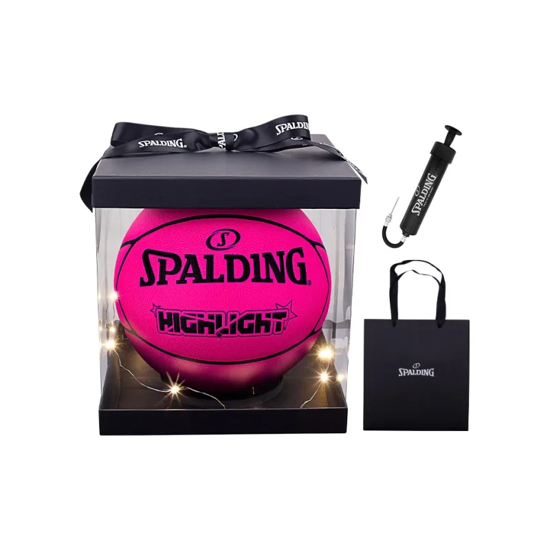 SPALDING HIGHLIGHT Series PU Basketball Rose Red Size 7 Training-1