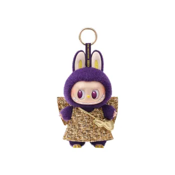 POP MART LABUBU X PRONOUNCE   WINGS OF FORTUNE Purple Cool Hang Tag Box 17.5cm