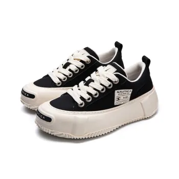 NAUTICA Laugh Slip Resistant, Abrasion Resistant, Lightweight Low Top Skateboard Shoes Women's Black