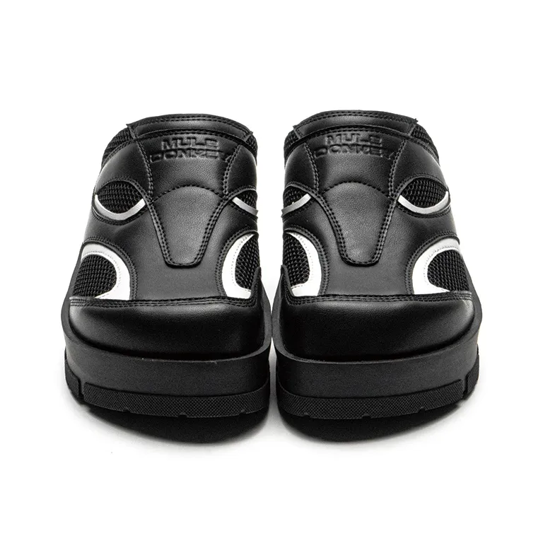 Mule Donkey Abrasion Resistant Quiet Slide Slippers Unisex Black-5
