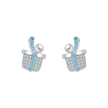 BABYBEI Shell Pearl Stud Earrings Women's