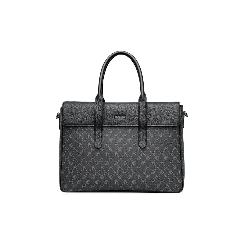 FAIRWHALE PVC Bonded Cow Leather Handbag Regular Men's Black-1