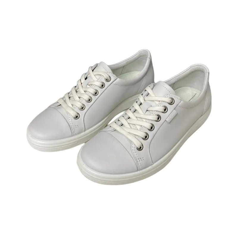 Ecco Soft 7 Slip Resistant Shock Absorbers With Abrasion Resistant Properties Low Top Skateboard Shoes Women's White-1