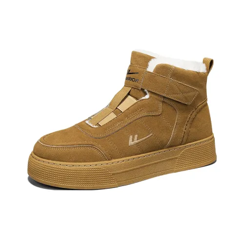 Warrior Warm Anti Slip And Wear Resistant High Top Skateboard Shoes Men's Earth Yellow
