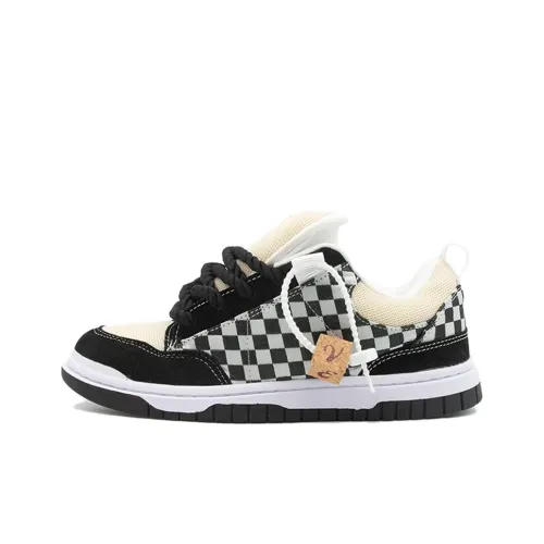 VXDT Casual Shoes Unisex Low Top Black/White