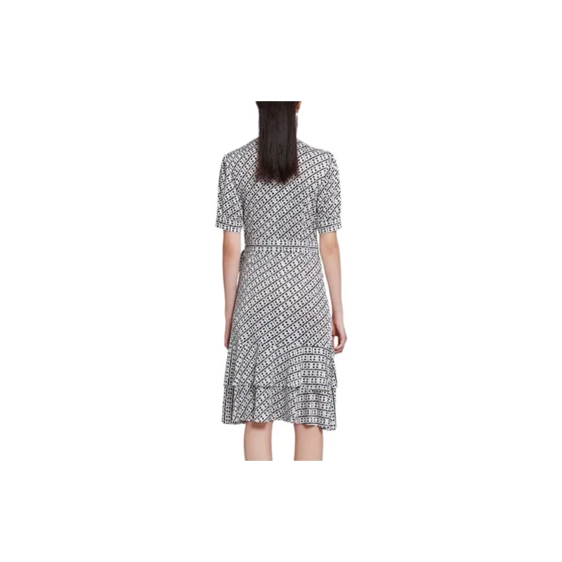 BESIONIA SS22 Short Sleeved Dress Women's Black White-3