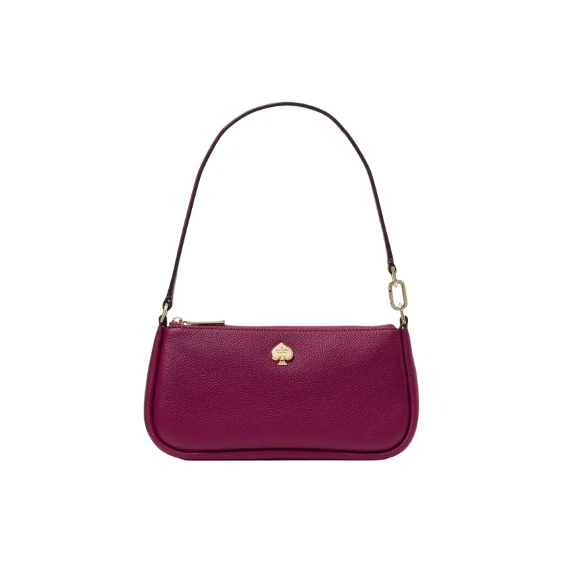 Kate Spade Litchi Grain Leather Shoulder Bag Handbag Shoulder Bag Women's Black Gooseberry-0