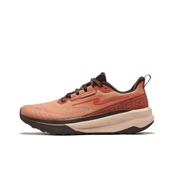 Erke Wild Slip-Resistant Cushioning Water-Resistant Lightweight Low-Top Running Shoes Men's Coral Orange Deep Rosewood
