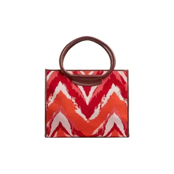 MISSONI Fabric Tote Bag Shopping Bag Handbag Large Size Women's Multicolor