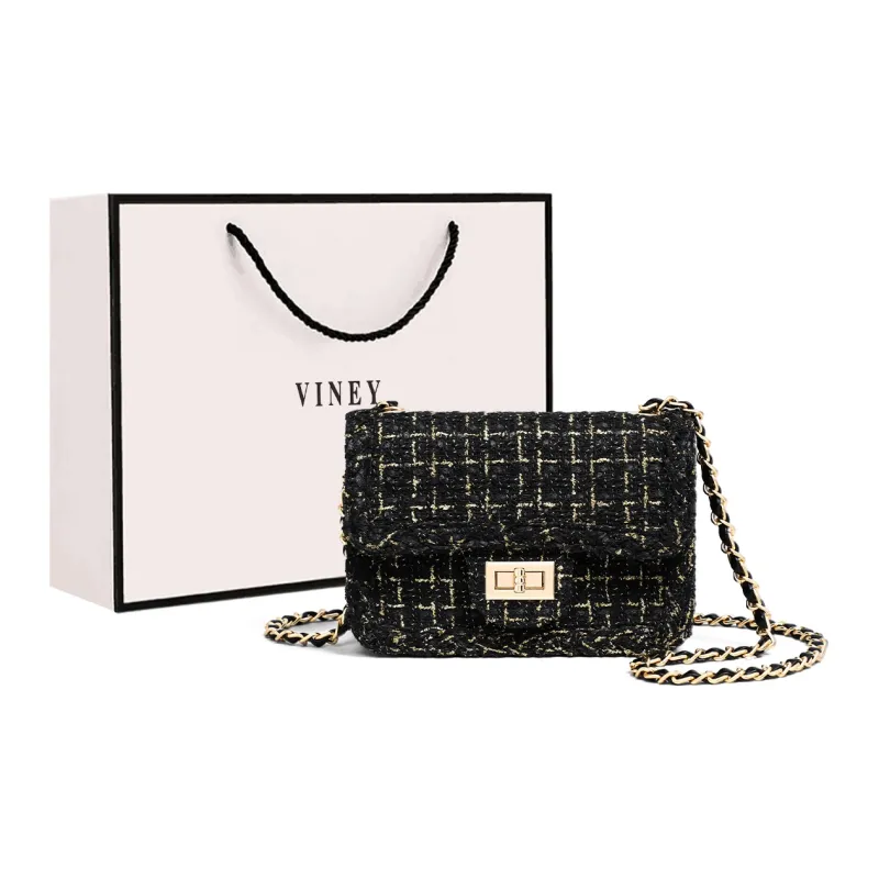 VINEY Fabric Shoulder Bag, Crossbody Bag, Small Square Bag Regular Women's Ecru-15
