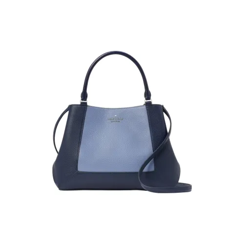 Kate Spade Litchi Grain Leather Crossbody One Shoulder Handbags Women's Marine Blue