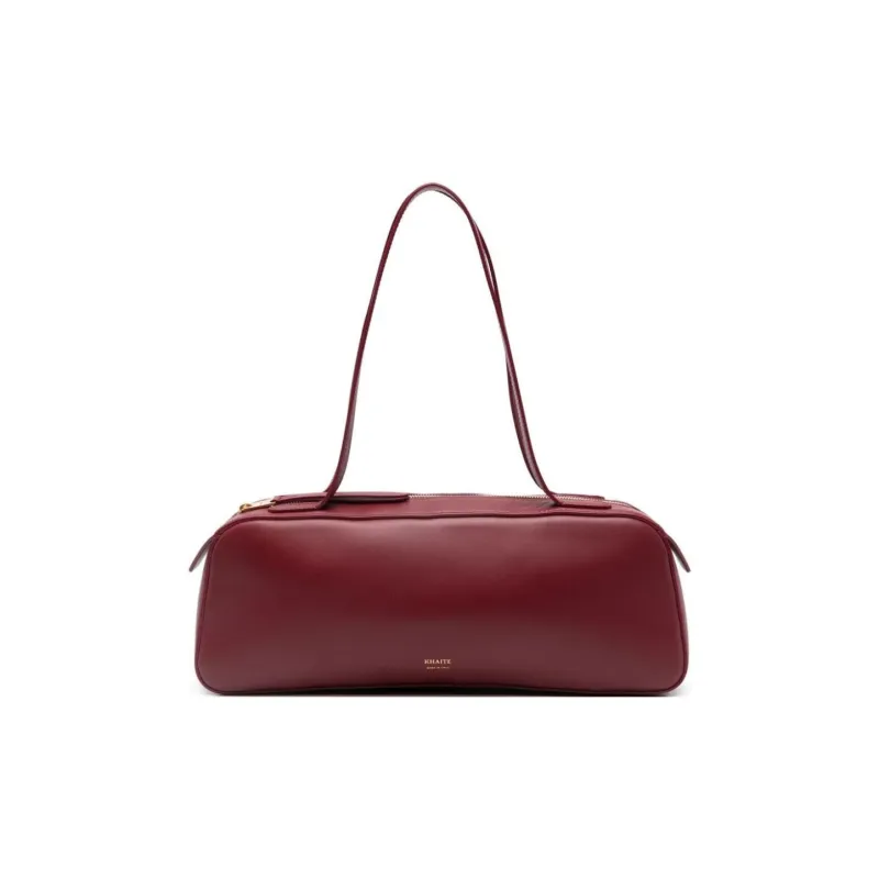 KHAITE Calfskin Handbag Shoulder Bag Women's Burgundy-0