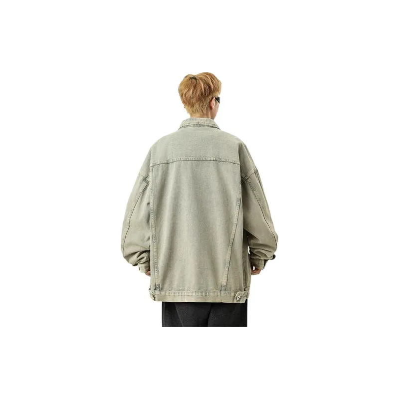 JCUI Denim Jacket Unisex Yellow Orange-0