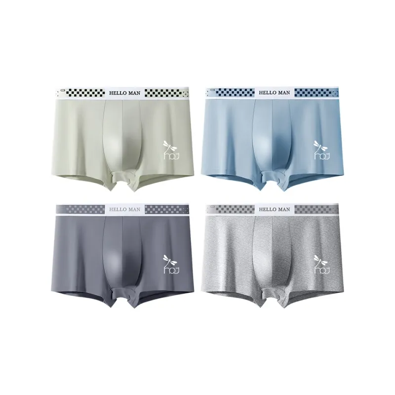 RED DRAGONFLY Cotton Panties Men's 4 Piece Gift Box Sets-11
