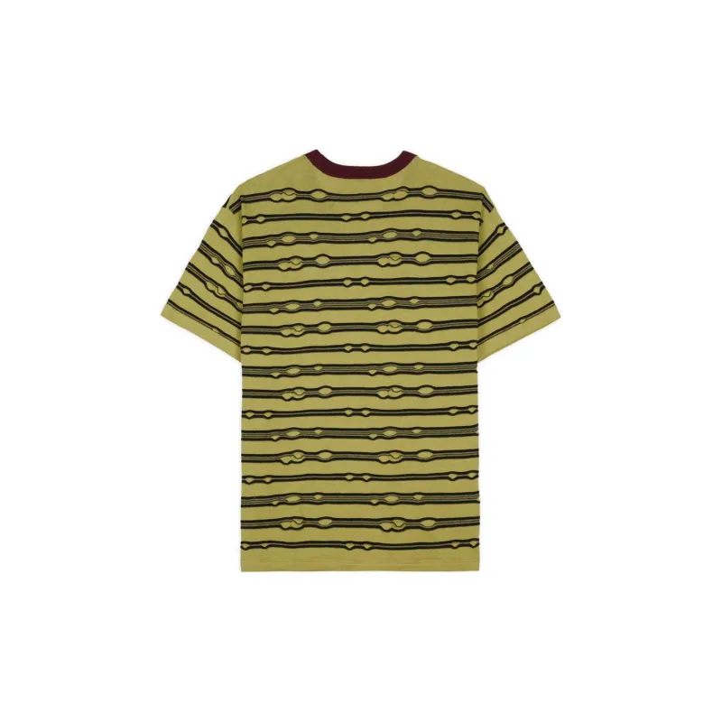 Brain Dead Embroidered Puckered Stripe T Shirt-1