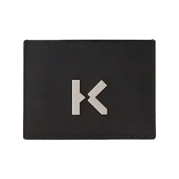 KENZO Cow Leather Card Holder Regular Unisex Black