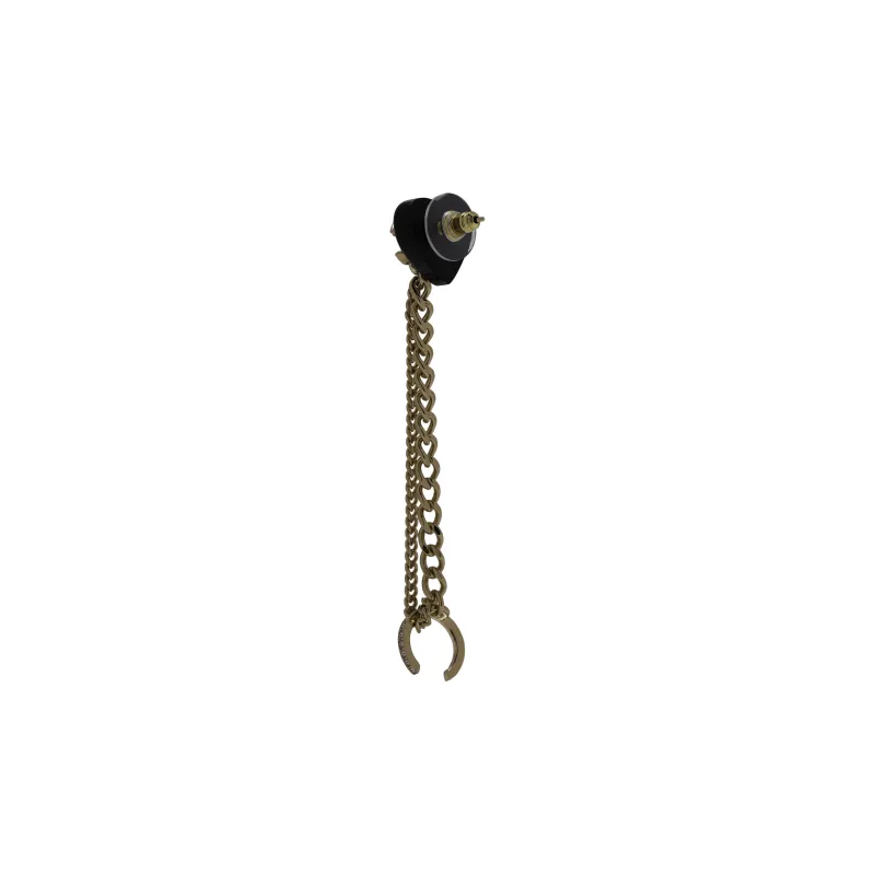CHANEL Earrings Women's Black/Gold-2