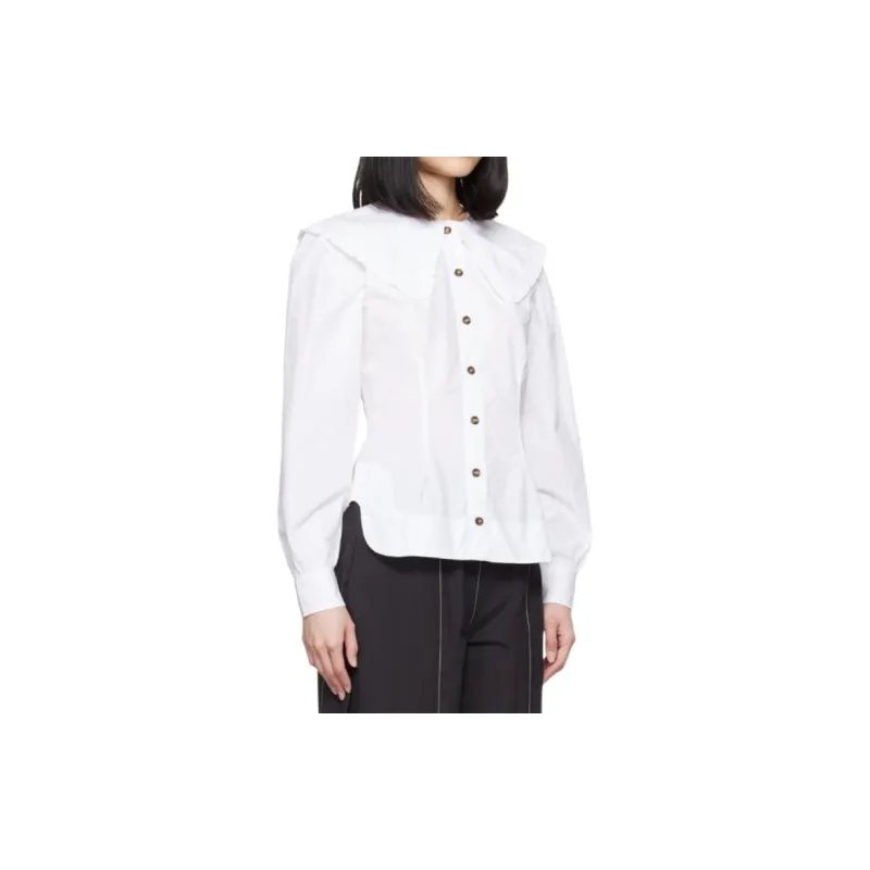 GANNI Shirts Women's White-4