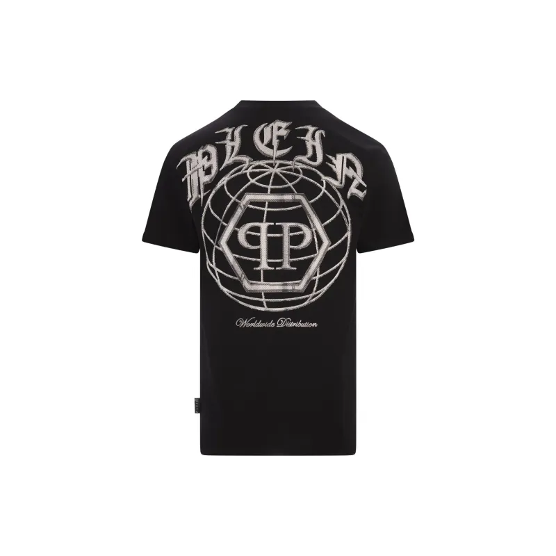 PHILIPP PLEIN Logo Embellished Crewneck T Shirt-1