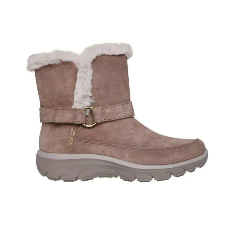 Skechers Slip Ins Ankle Boots Women's Dark Taupe Umber-1
