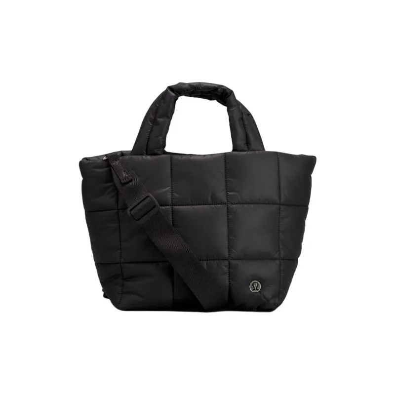 Lululemon Quilted Nylon Shoulder Bag Crossbody Bag Handbag Regular Women's Black-0