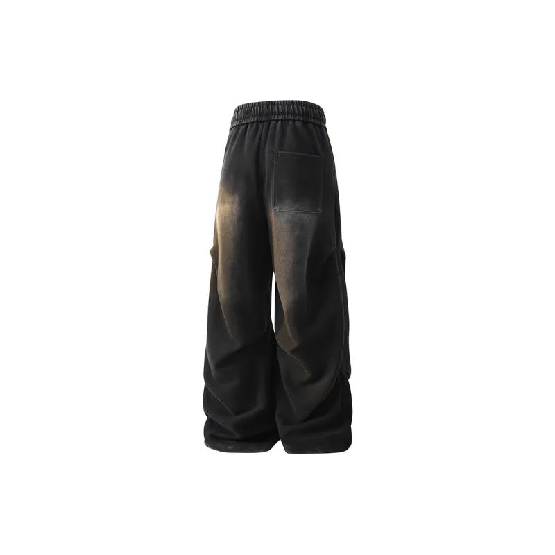 Kung Fu Panda Knitted Sports Pants Unisex Washed Black-1