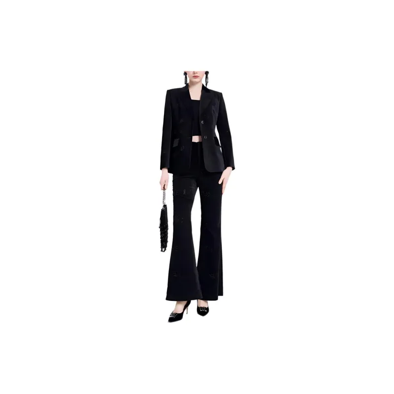 BESIONIA FW23 Casual Pants Women's Black-1