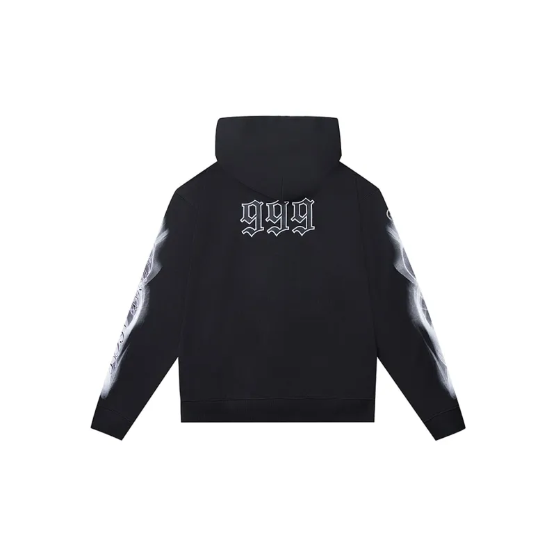 Revenge Juice Wrld 999 Graphite Portrait Hoodie-1